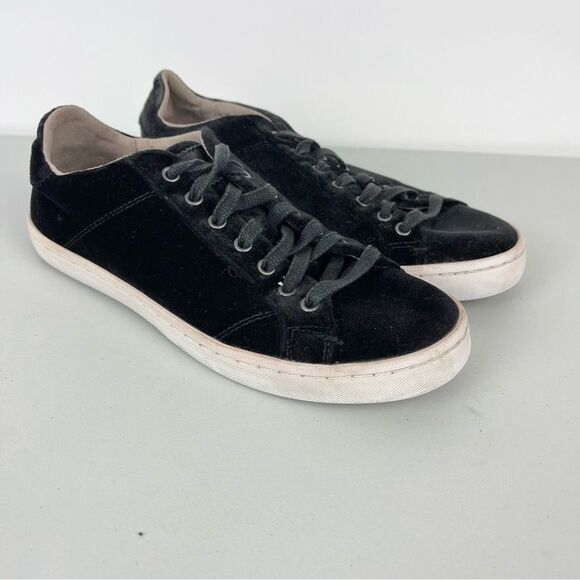Cole Haan Black Velvet Low Top Sneakers Size 5B - Picture 1 of 8